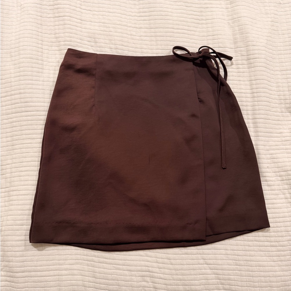 a new day Chocolate Brown Mini Skirt